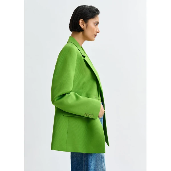 Essentiel Antwerp Green single-breasted blazer, view 5