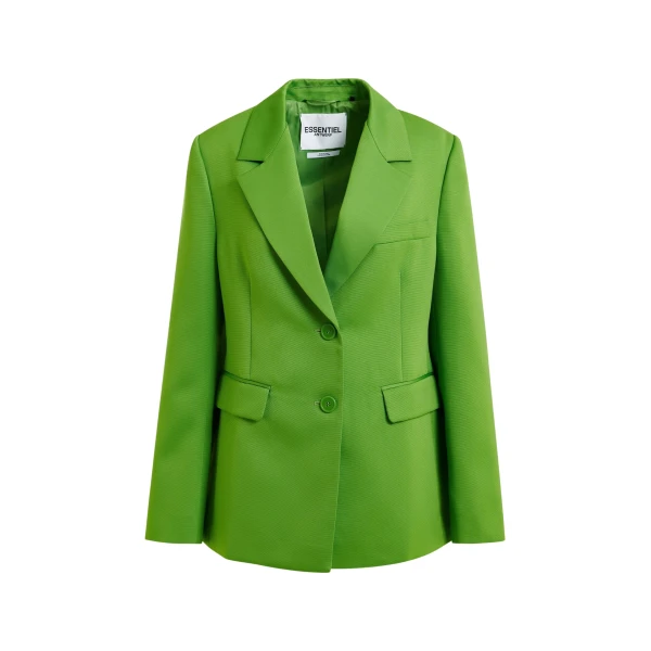 Essentiel Antwerp Green single-breasted blazer - Essentiel Antwerp Jackets - Colorful Belgian Design - Shop at Coveti