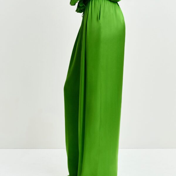 Essentiel Antwerp Green wide-leg pants - Essentiel Antwerp Pants - Colorful Belgian Design - Shop at Coveti