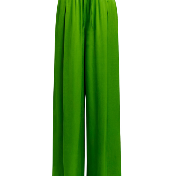 Essentiel Antwerp Green wide-leg pants - Essentiel Antwerp Pants - Colorful Belgian Design - Shop at Coveti