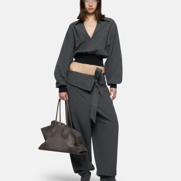 The Attico Grey Long Pant - The Attico Pants - Designed by Gilda Ambrosio & Giorgia Tordini - Shop at Coveti