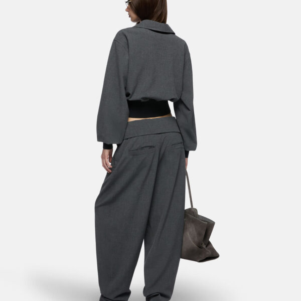 The Attico Grey Long Pant - The Attico Pants - Designed by Gilda Ambrosio & Giorgia Tordini - Shop at Coveti