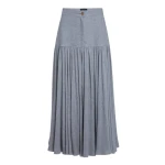 Giambattista Valli Grey Long Wool Skirt - Giambattista Valli Skirts - Romantic Couture - Shop at Coveti