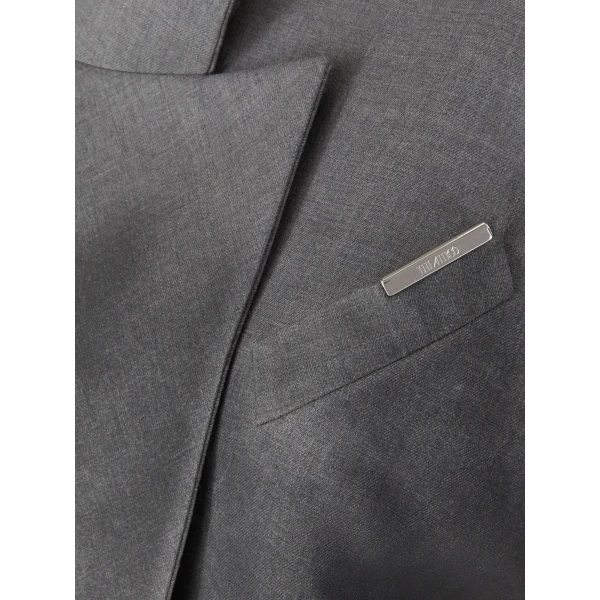 The Attico Grey Melange Jacket, view 4