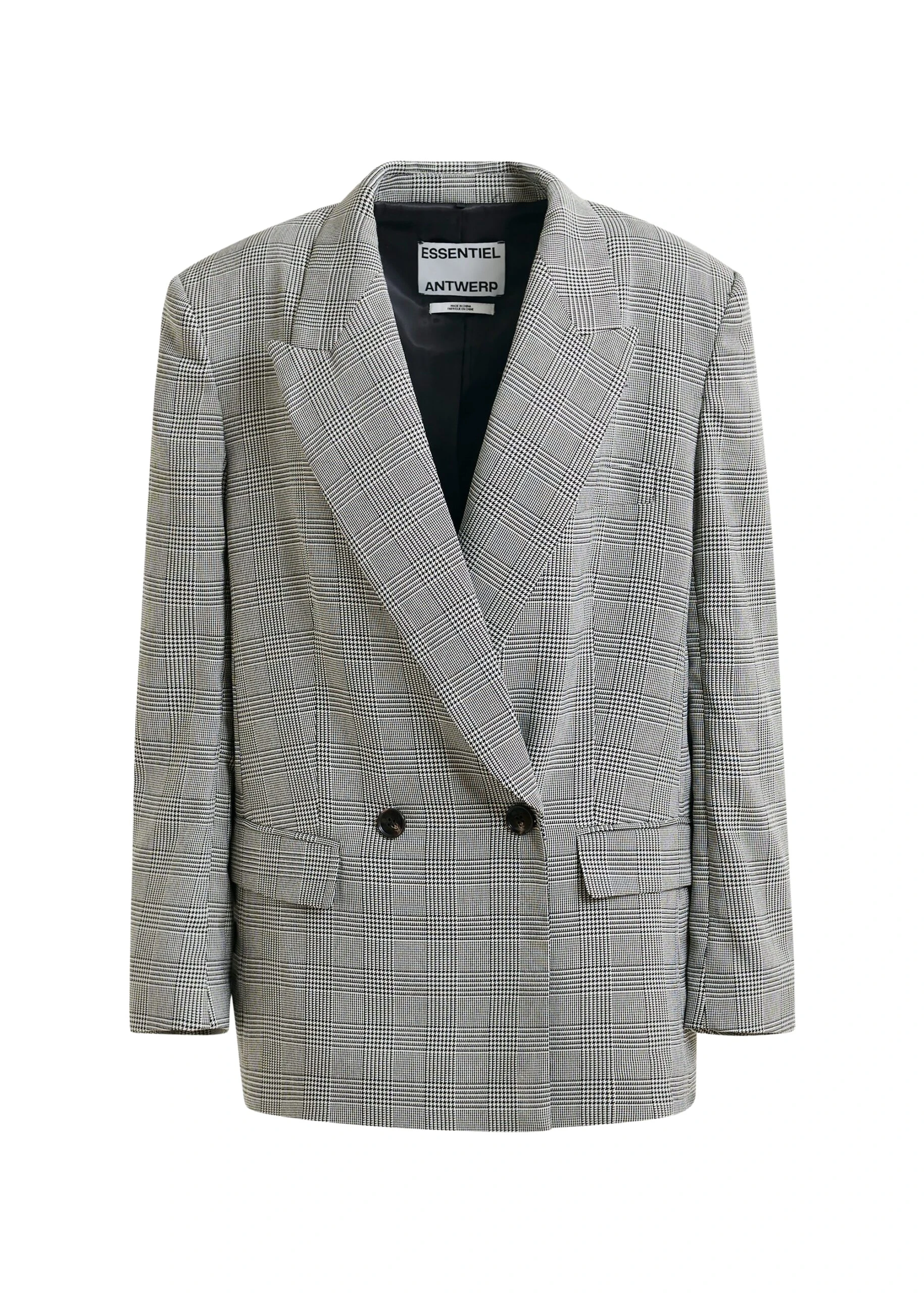 Grey-and-black-double-breasted-blazer-with-underarm-zip-detail-Essentiel-Antwerp-Jackets-scaled60652_nobg Essentiel Antwerp Grey and black double-breasted blazer with underarm zip detail - Essentiel Antwerp Jackets - Colorful Belgian Design - Shop at Coveti