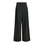 Essentiel Antwerp Grey wide-leg pants with inverted pleat detail - Essentiel Antwerp Pants - Colorful Belgian Design - Shop at Coveti