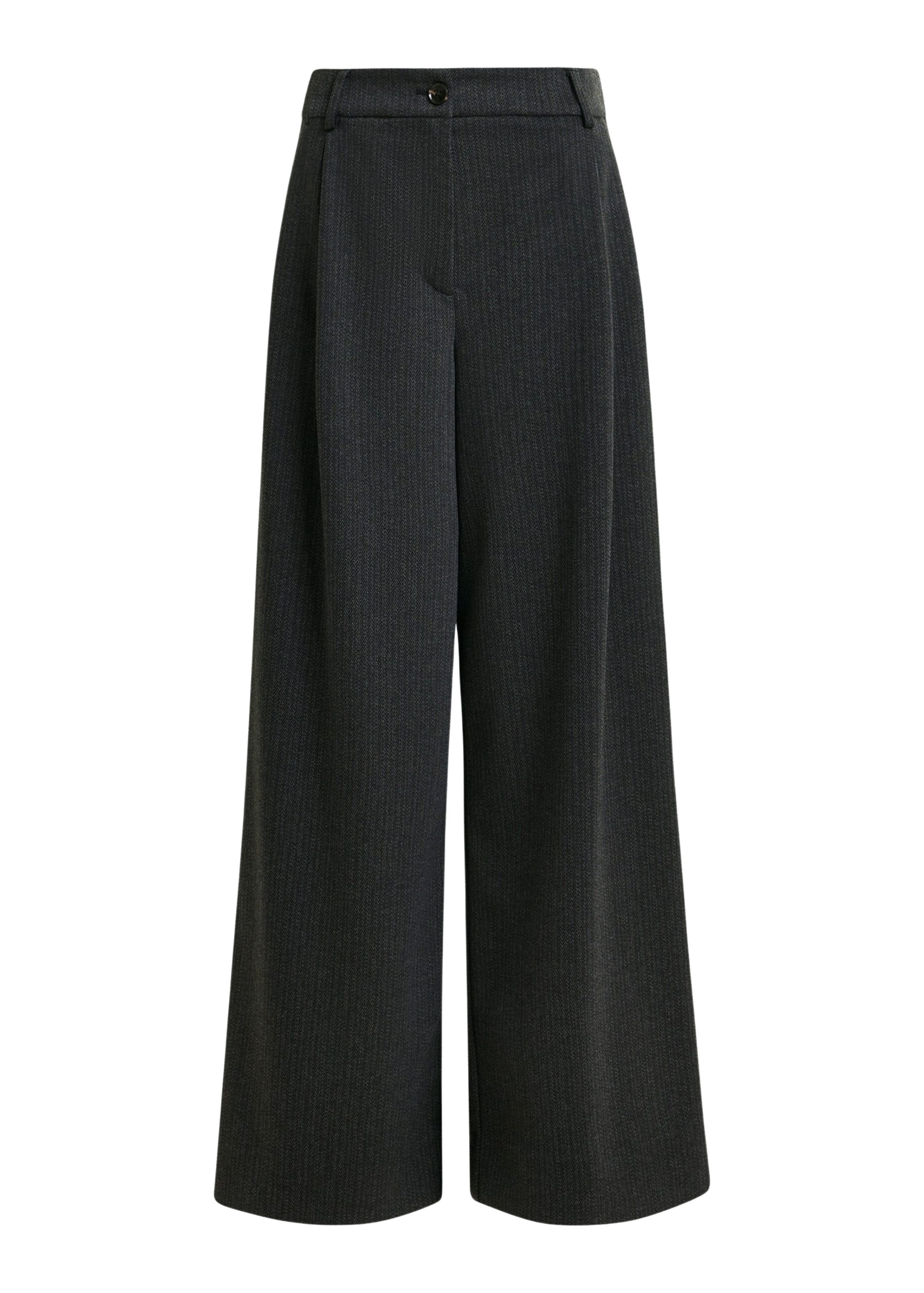 Essentiel Antwerp Grey wide-leg pants with inverted pleat detail