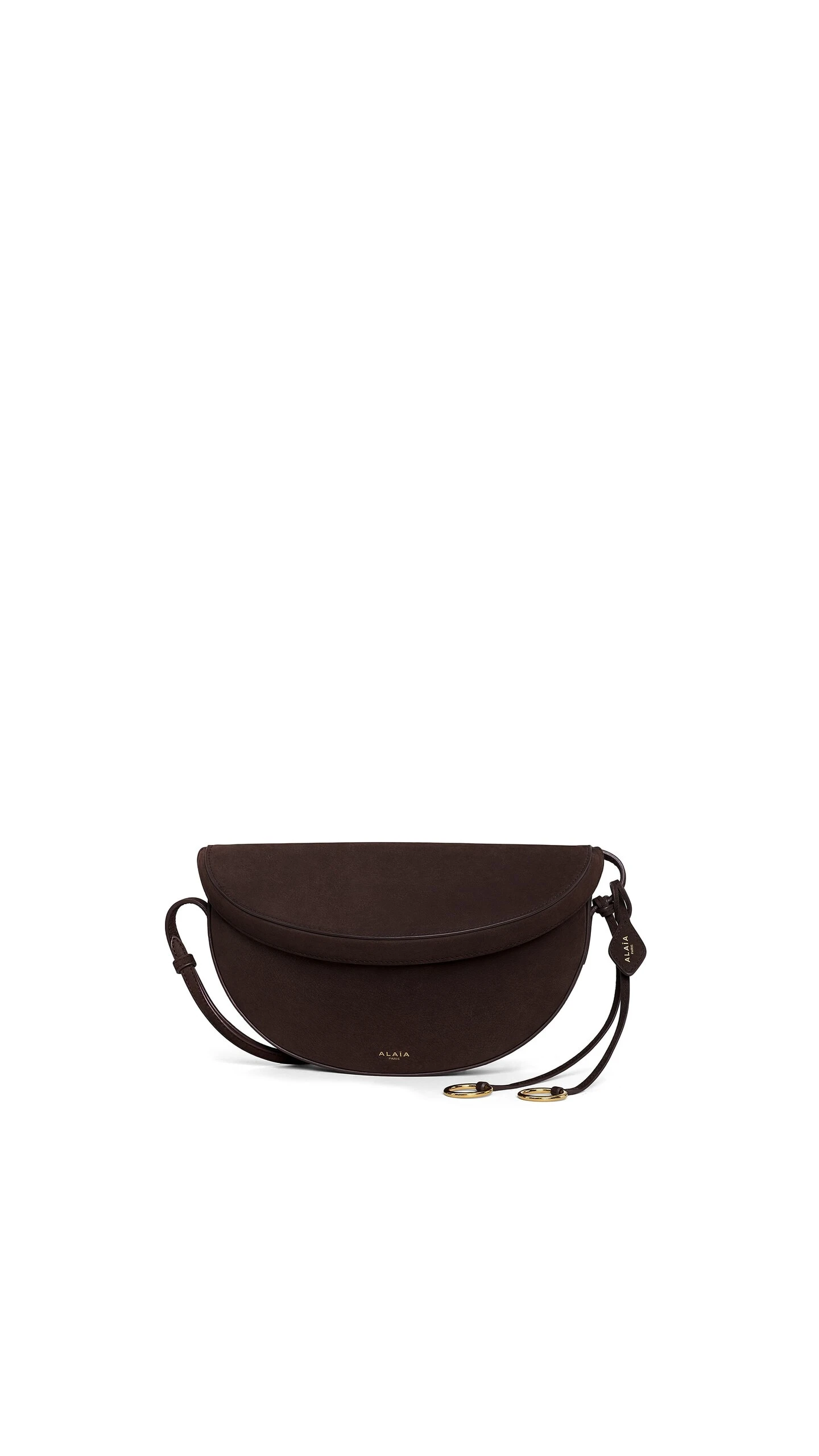 Alaïa Hip East West Bag In Nubuck - Alaia Bags - Laser Cut Luxury - Shop at Coveti