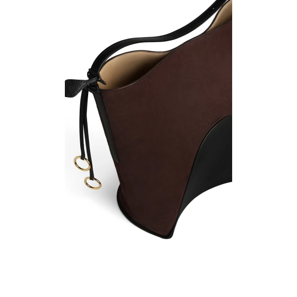 Alaïa Hip Large Bucket Bag In Suede - Alaia Bags - Laser Cut Luxury - Shop at Coveti
