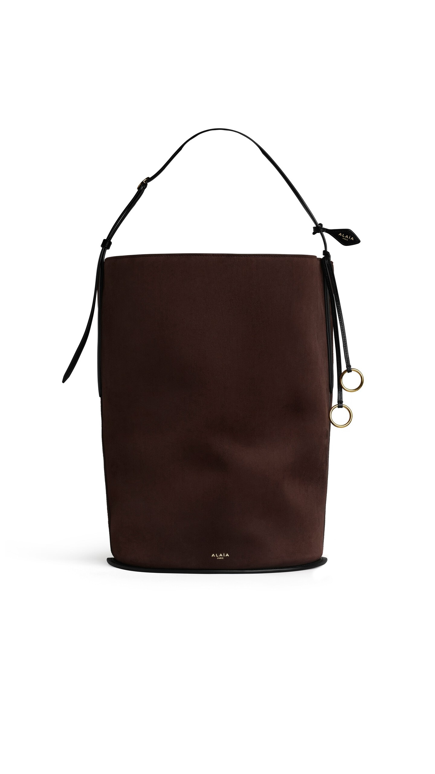 Alaia Hip Large Bucket Bag In Suede
