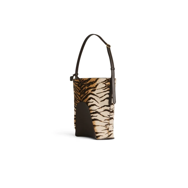 Alaïa Hip Small Bucket Bag In Haircalf - Alaia Bags - Laser Cut Luxury - Shop at Coveti