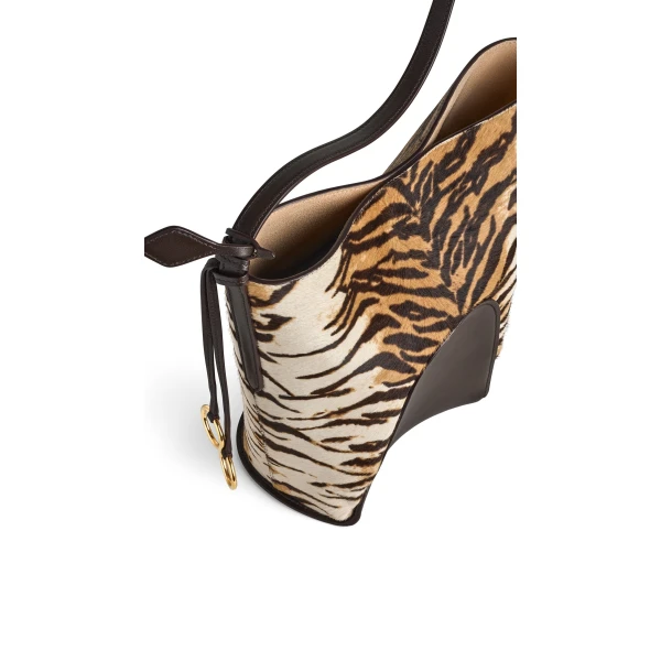 Alaïa Hip Small Bucket Bag In Haircalf - Alaia Bags - Laser Cut Luxury - Shop at Coveti
