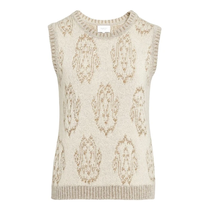 Ivory-And-Gold-Ikat-Wool-Top-Giambattista-Valli-Tops-676926_nobg Giambattista Valli Ivory And Gold Ikat Wool Top - Giambattista Valli Tops - Romantic Couture - Shop at Coveti