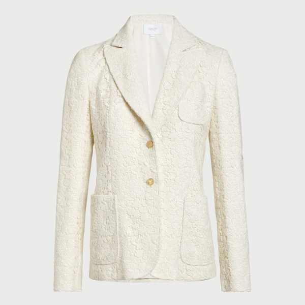 Giambattista Valli Ivory Daisies Macramé Jacket - Giambattista Valli Jackets - Romantic Couture - Shop at Coveti