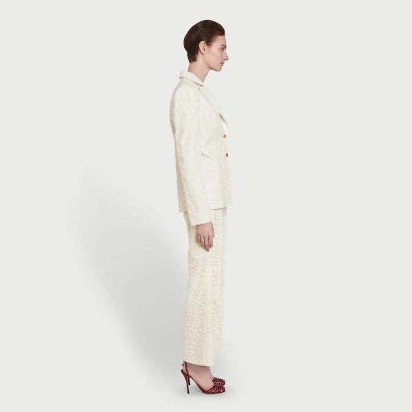 Giambattista Valli Ivory Daisies Macramé Jacket - Giambattista Valli Jackets - Romantic Couture - Shop at Coveti