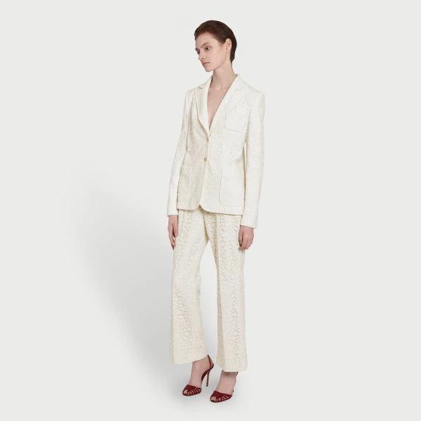 Giambattista Valli Ivory Daisies Macramé Jacket - Giambattista Valli Jackets - Romantic Couture - Shop at Coveti