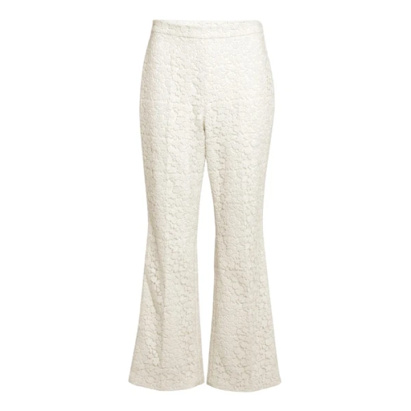 Giambattista Valli Ivory Daisies Macramé Trousers - Giambattista Valli Pants - Romantic Couture - Shop at Coveti