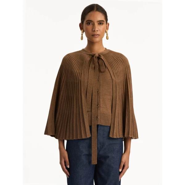 Oscar de la Renta Knit Capelet - Oscar de la Renta Jackets - American Couture - Shop at Coveti