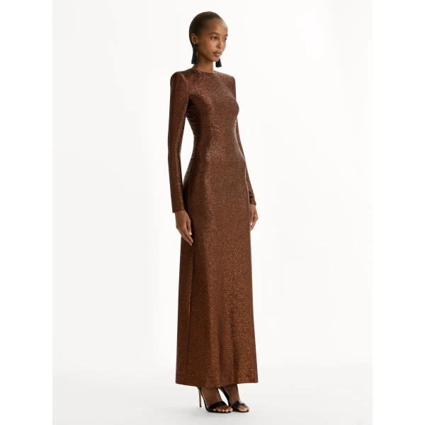 Oscar de la Renta Lamé Column Gown - Oscar de la Renta Dresses - American Couture - Shop at Coveti
