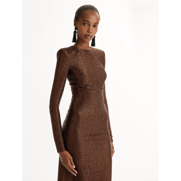 Oscar de la Renta Lamé Column Gown - Oscar de la Renta Dresses - American Couture - Shop at Coveti