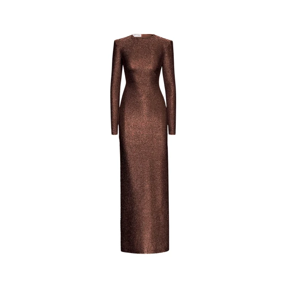 Oscar de la Renta Lamé Column Gown - Oscar de la Renta Dresses - American Couture - Shop at Coveti