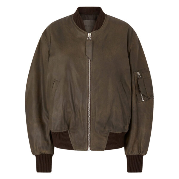 The Attico Lark Pirate Black ''Anja'' Bomber - The Attico Jackets - Designed by Gilda Ambrosio & Giorgia Tordini - Shop at Coveti