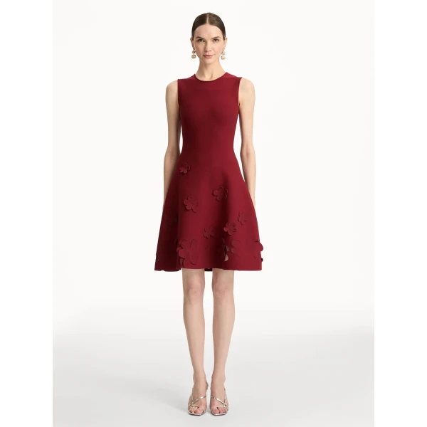 Oscar de la Renta Laser-Cut Floral Knit Dress - Oscar de la Renta Dresses - American Couture - Shop at Coveti