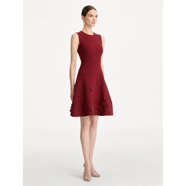Oscar de la Renta Laser-Cut Floral Knit Dress - Oscar de la Renta Dresses - American Couture - Shop at Coveti