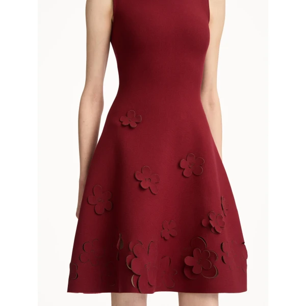 Oscar de la Renta Laser-Cut Floral Knit Dress - Oscar de la Renta Dresses - American Couture - Shop at Coveti