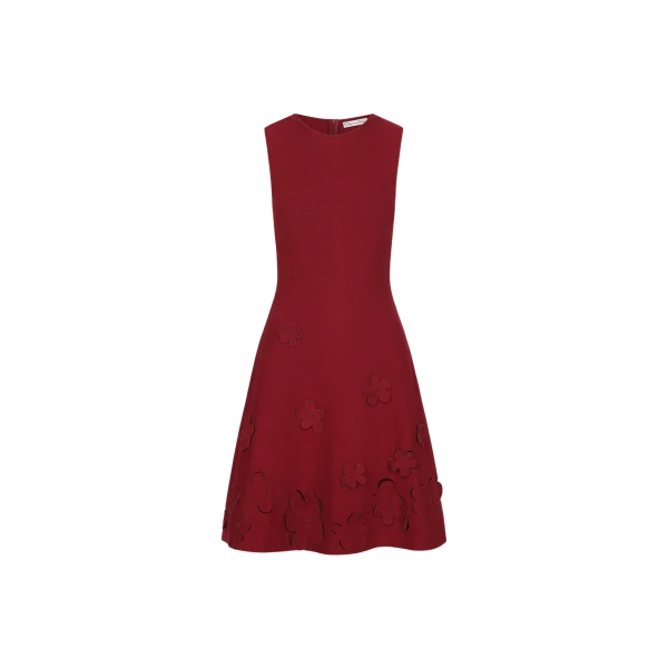 Oscar de la Renta Laser-Cut Floral Knit Dress - Oscar de la Renta Dresses - American Couture - Shop at Coveti