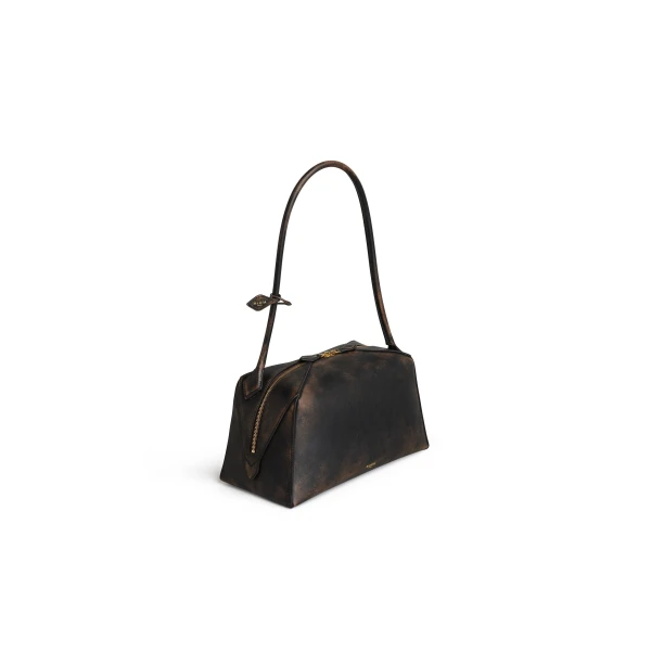 Alaïa Le Bouledogue Bag In Aged Leather - Alaia Bags - Laser Cut Luxury - Shop at Coveti