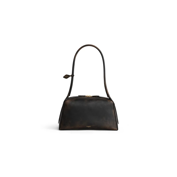 Alaïa Le Bouledogue Bag In Aged Leather - Alaia Bags - Laser Cut Luxury - Shop at Coveti