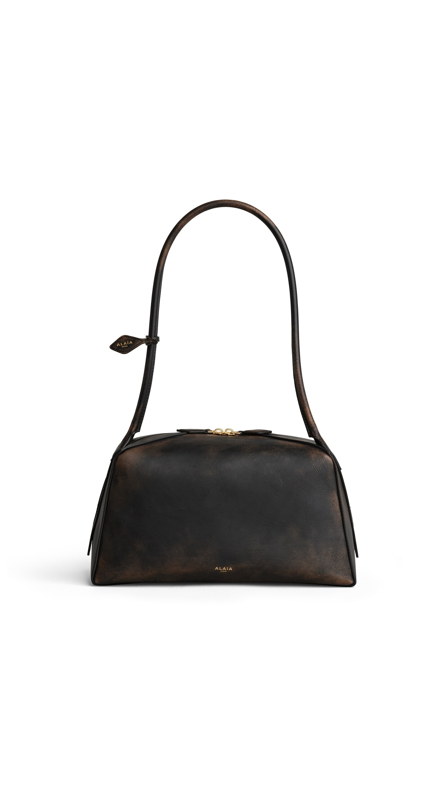 Alaia Le Bouledogue Bag In Aged Leather