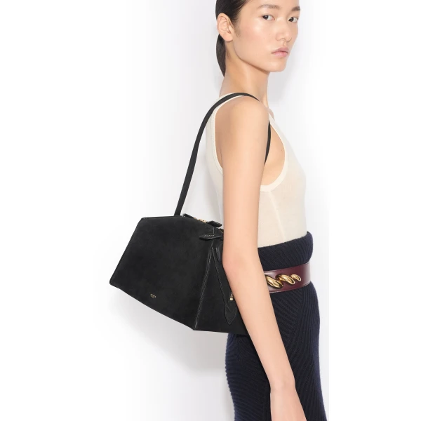 Alaïa Le Bouledogue Bag In Nubuck - Alaia Bags - Laser Cut Luxury - Shop at Coveti