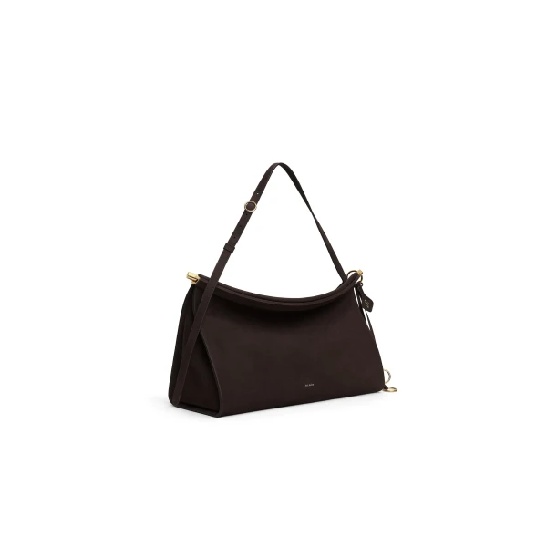 Alaïa Le Click East West Large Bag In Nubuck - Alaia Bags - Laser Cut Luxury - Shop at Coveti