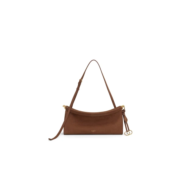 Alaïa Le Click East West Medium Bag In Nubuck - Alaia Bags - Laser Cut Luxury - Shop at Coveti