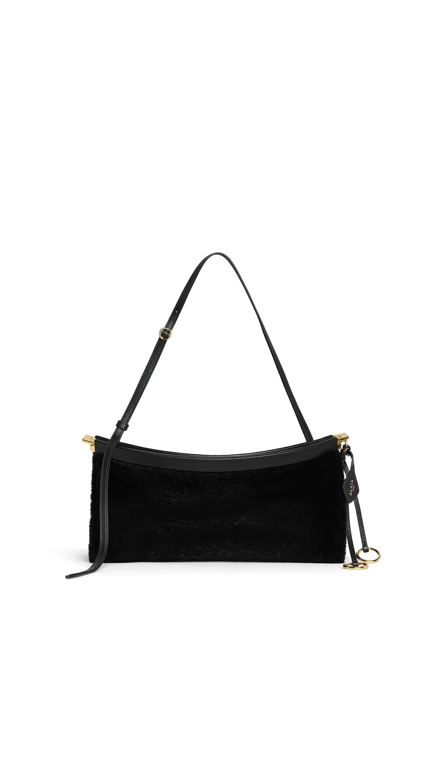 Alaïa Le Click East West Medium Bag In Shaved Shearling - Alaia Bags - Laser Cut Luxury - Shop at Coveti Alaïa Le Click East West Medium Bag In Shaved Shearling - Alaia Bags - Laser Cut Luxury - Shop at Coveti