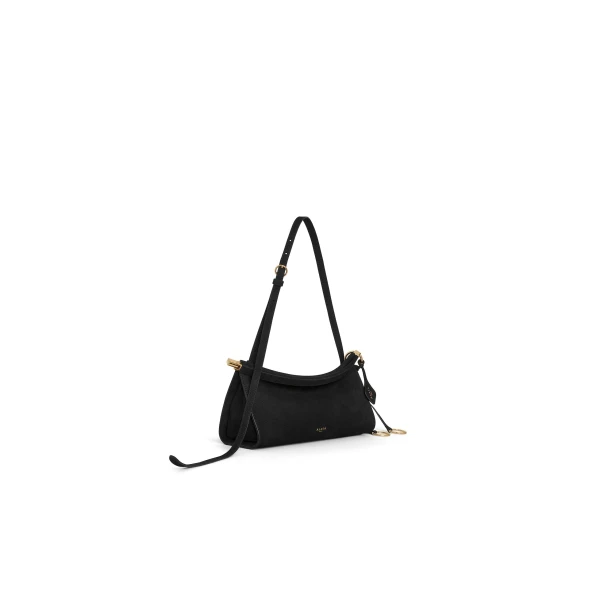 Alaïa Le Click East West Small Bag In Nubuck - Alaia Bags - Laser Cut Luxury - Shop at Coveti