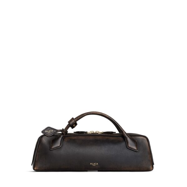 Alaïa Le Teckel Clutch In Aged Leather - Alaia Bags - Laser Cut Luxury - Shop at Coveti