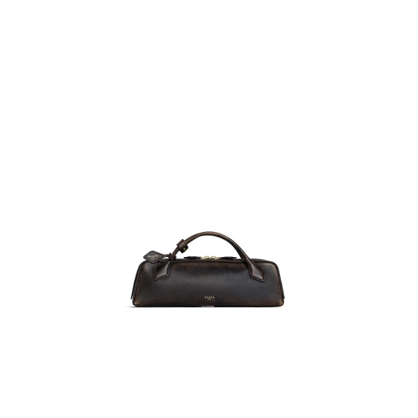 Alaïa Le Teckel Clutch In Aged Leather - Alaia Bags - Laser Cut Luxury - Shop at Coveti
