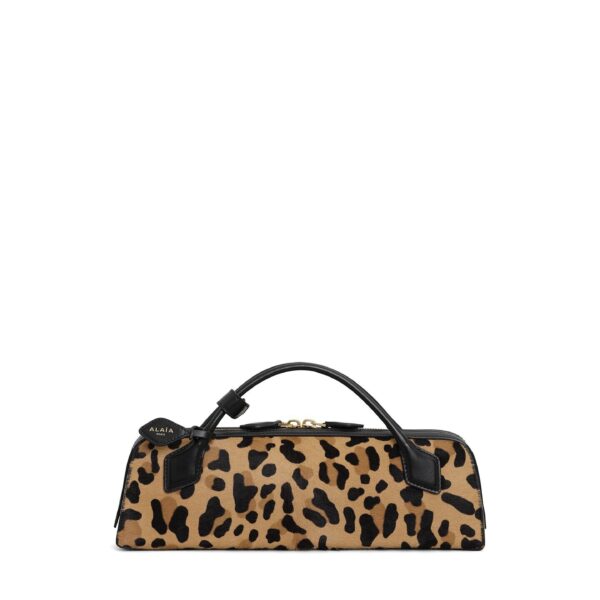 Alaïa Le Teckel Clutch In Leopard Haircalf - Alaia Bags - Laser Cut Luxury - Shop at Coveti