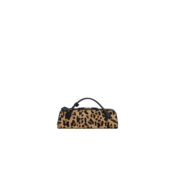 Alaïa Le Teckel Clutch In Leopard Haircalf - Alaia Bags - Laser Cut Luxury - Shop at Coveti