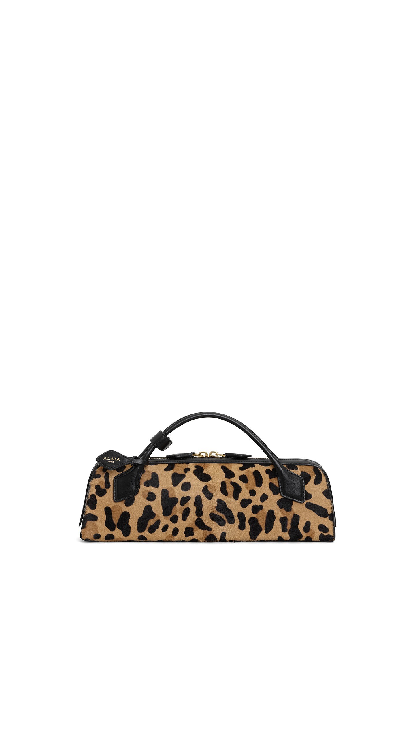 Alaia Le Teckel Clutch In Leopard Haircalf