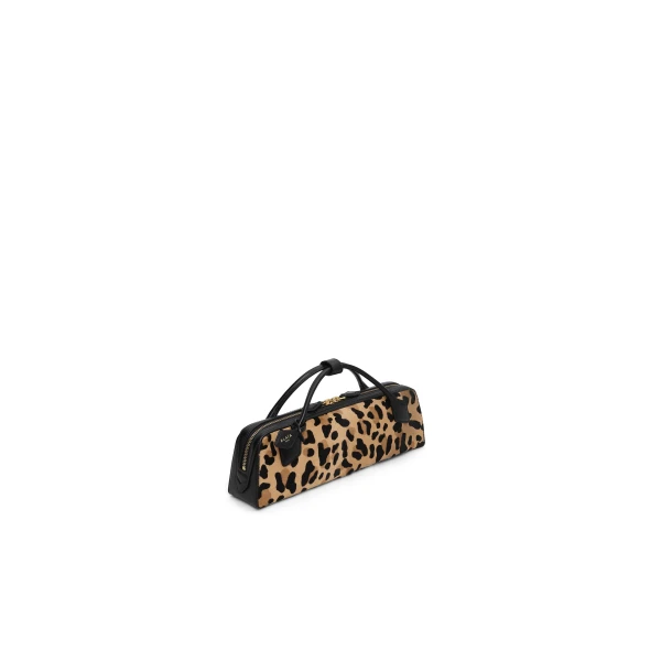 Alaïa Le Teckel Clutch In Leopard Haircalf - Alaia Bags - Laser Cut Luxury - Shop at Coveti