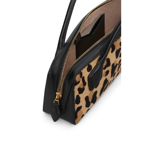 Alaïa Le Teckel Clutch In Leopard Haircalf - Alaia Bags - Laser Cut Luxury - Shop at Coveti