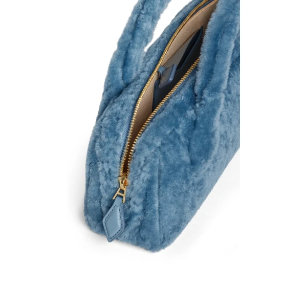 Alaïa Le Teckel Clutch In Shaved Shearling - Alaia Bags - Laser Cut Luxury - Shop at Coveti