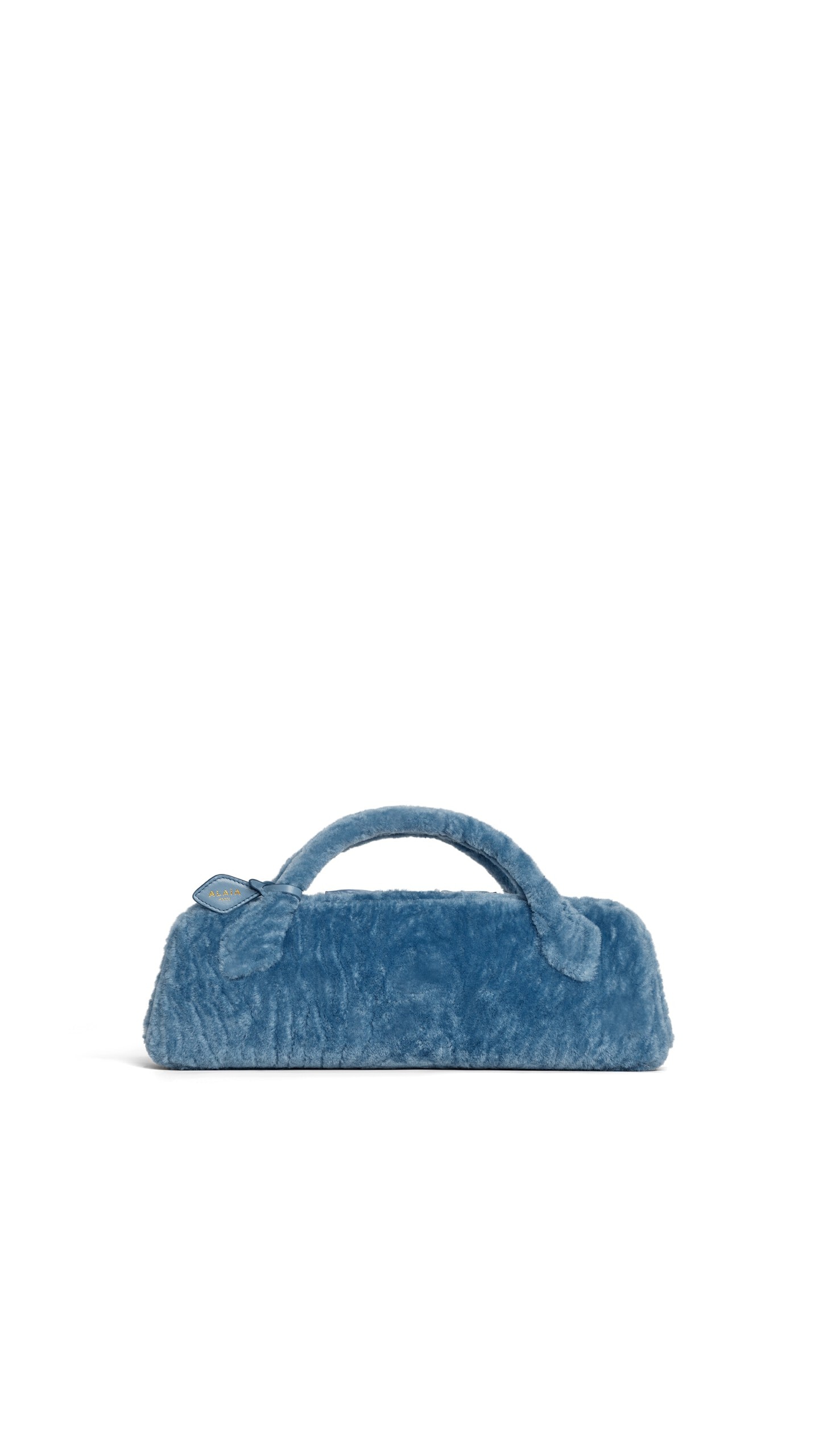 Alaia Le Teckel Clutch In Shaved Shearling