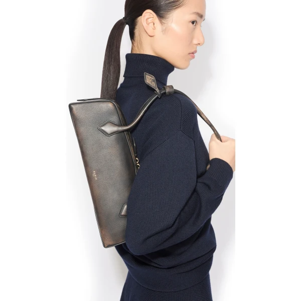 Alaïa Le Teckel Medium Bag In Aged Leather - Alaia Bags - Laser Cut Luxury - Shop at Coveti