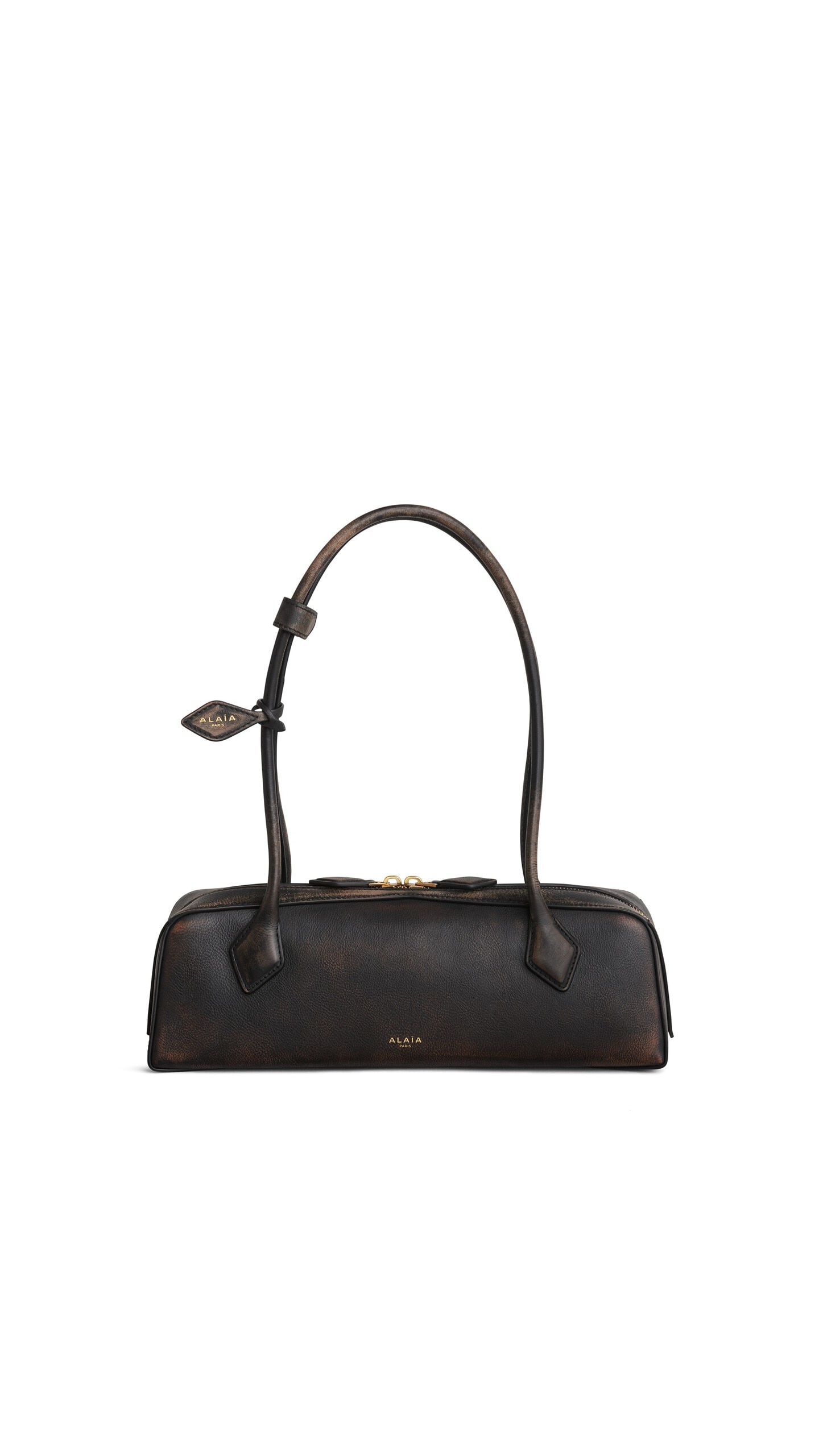 Alaia Le Teckel Medium Bag In Aged Leather