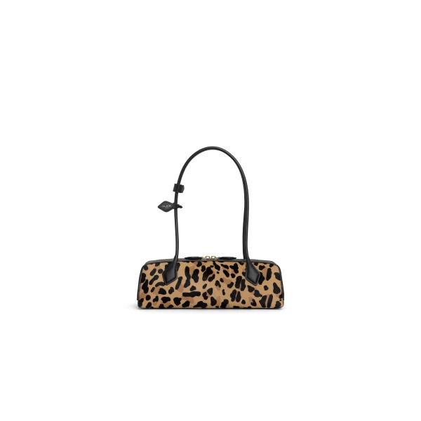Alaïa Le Teckel Medium Bag In Leopard Haircalf - Alaia Bags - Laser Cut Luxury - Shop at Coveti